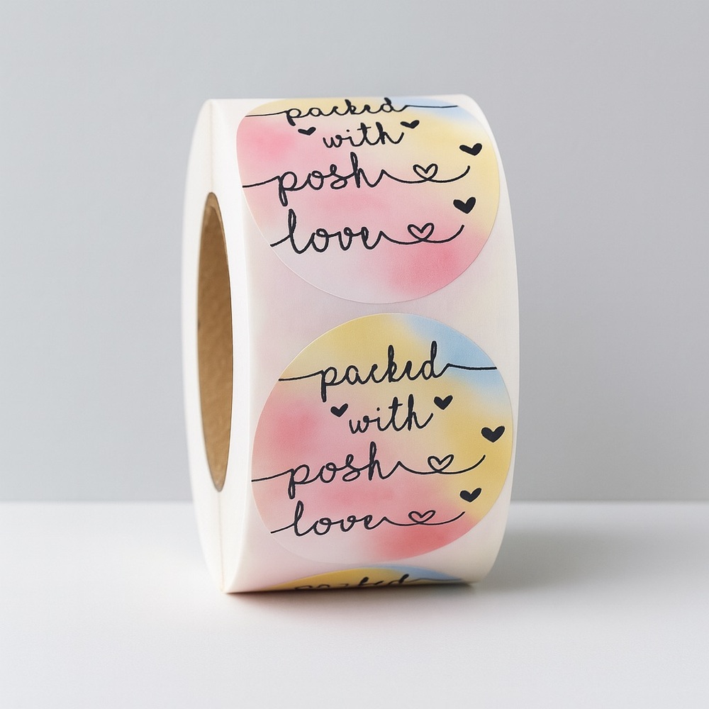 Packed With Posh Love 2” Round Stickers thank you stickers